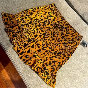 Forever21 Satin Leopard Print Skirt